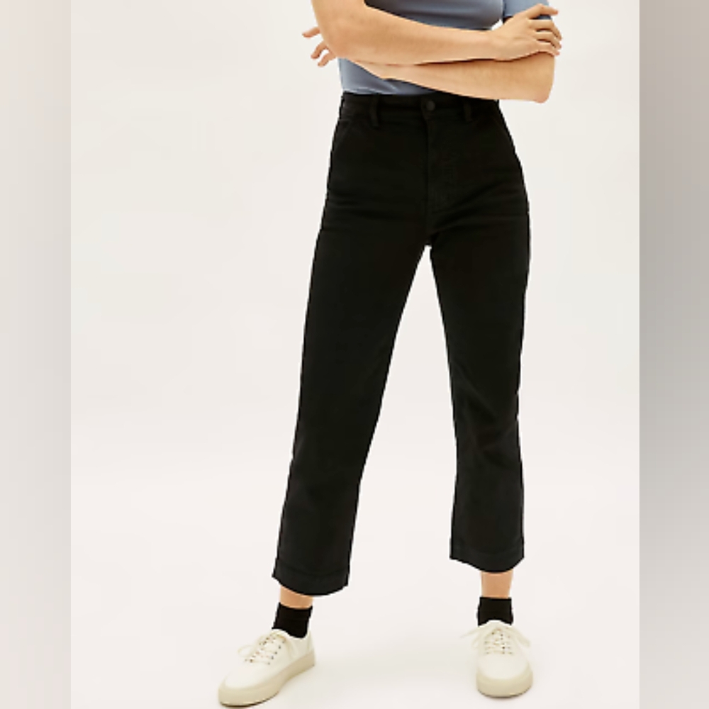 Everlane Straight-Leg Crop Jeans Black